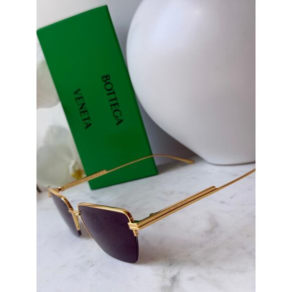 NEW Bottega Veneta BV1107S Gold Cat Eye Sunglasses main image 4